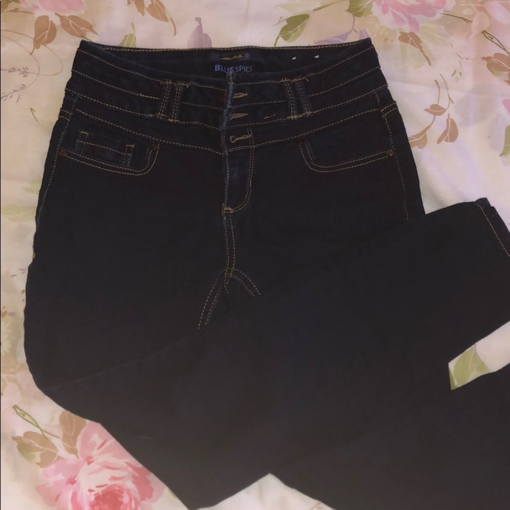 Dark blue jeans